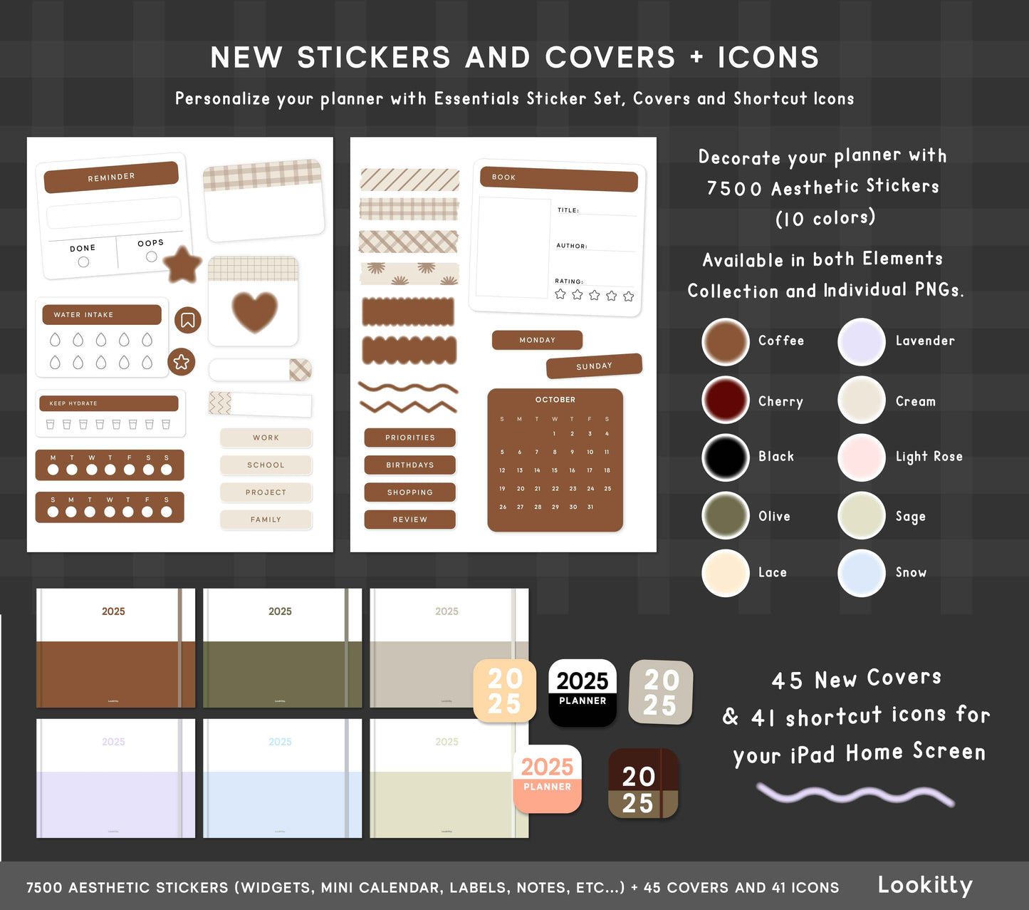 Dark Digital Planner 2025 2026 + Undated