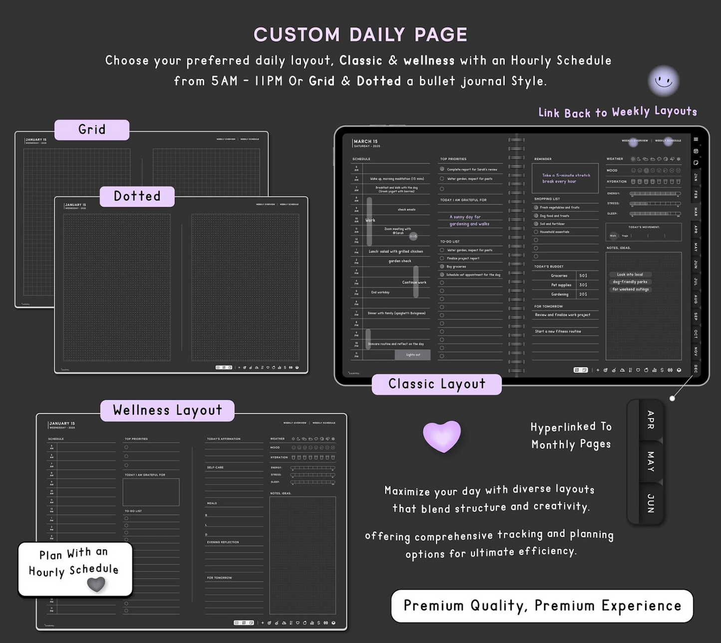 2025 Dark Digital Planner