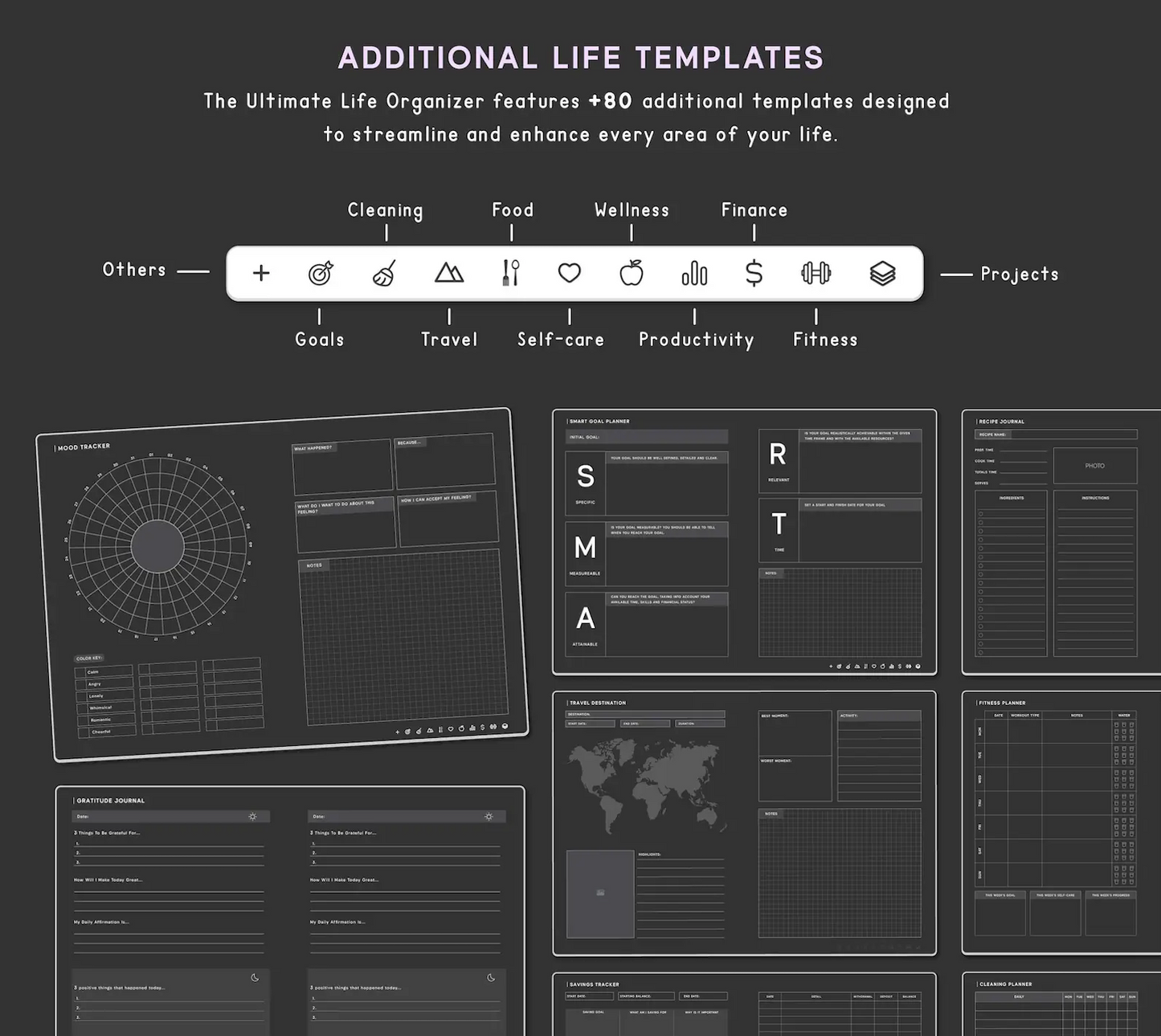 2025 Dark Digital Planner