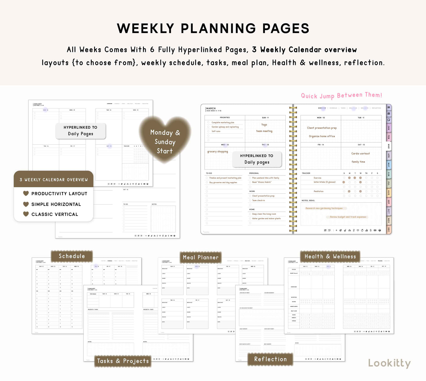 2025 Digital Planner & Dark Mode Option