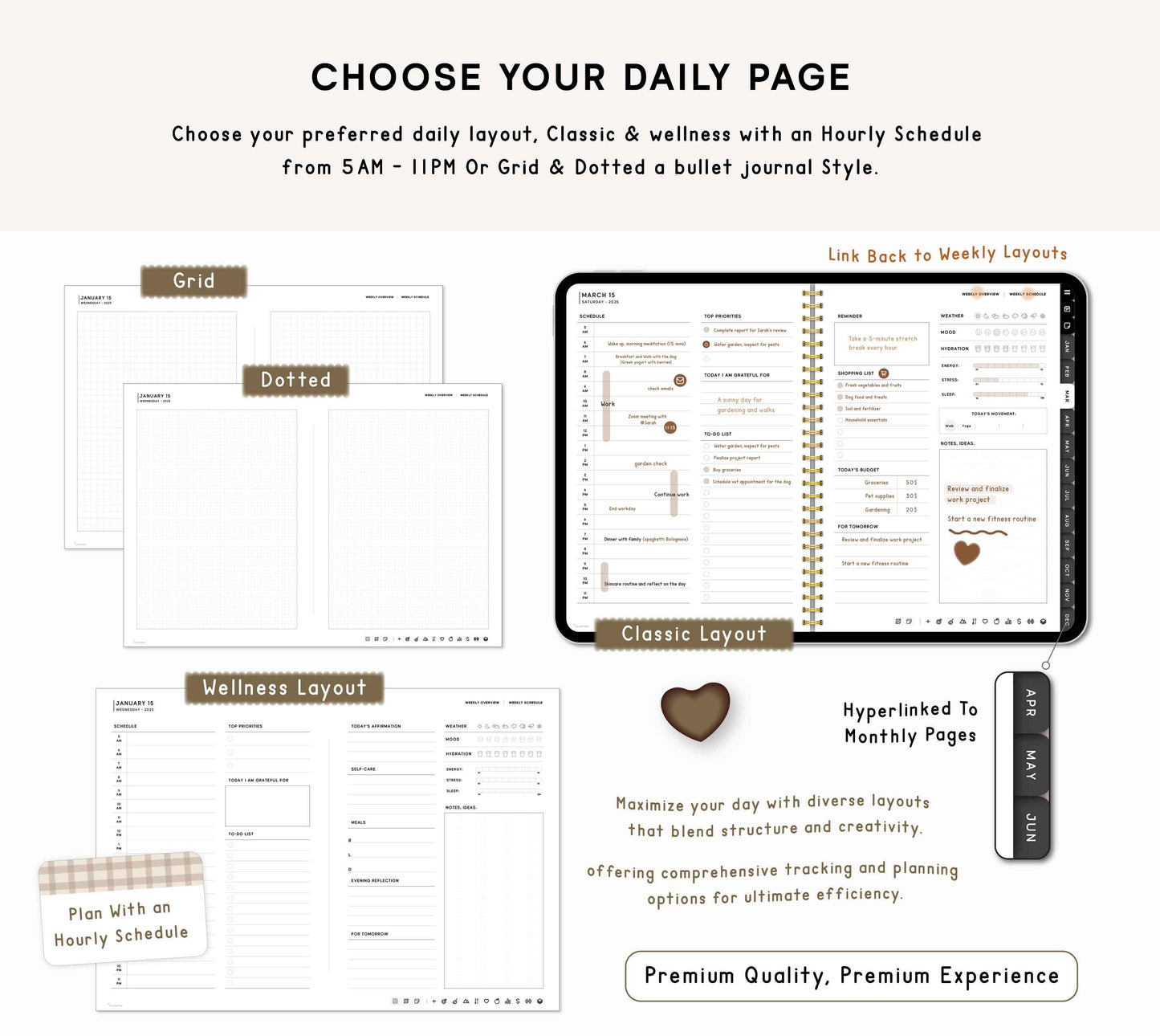 2025 Digital Planner & Dark Mode Option