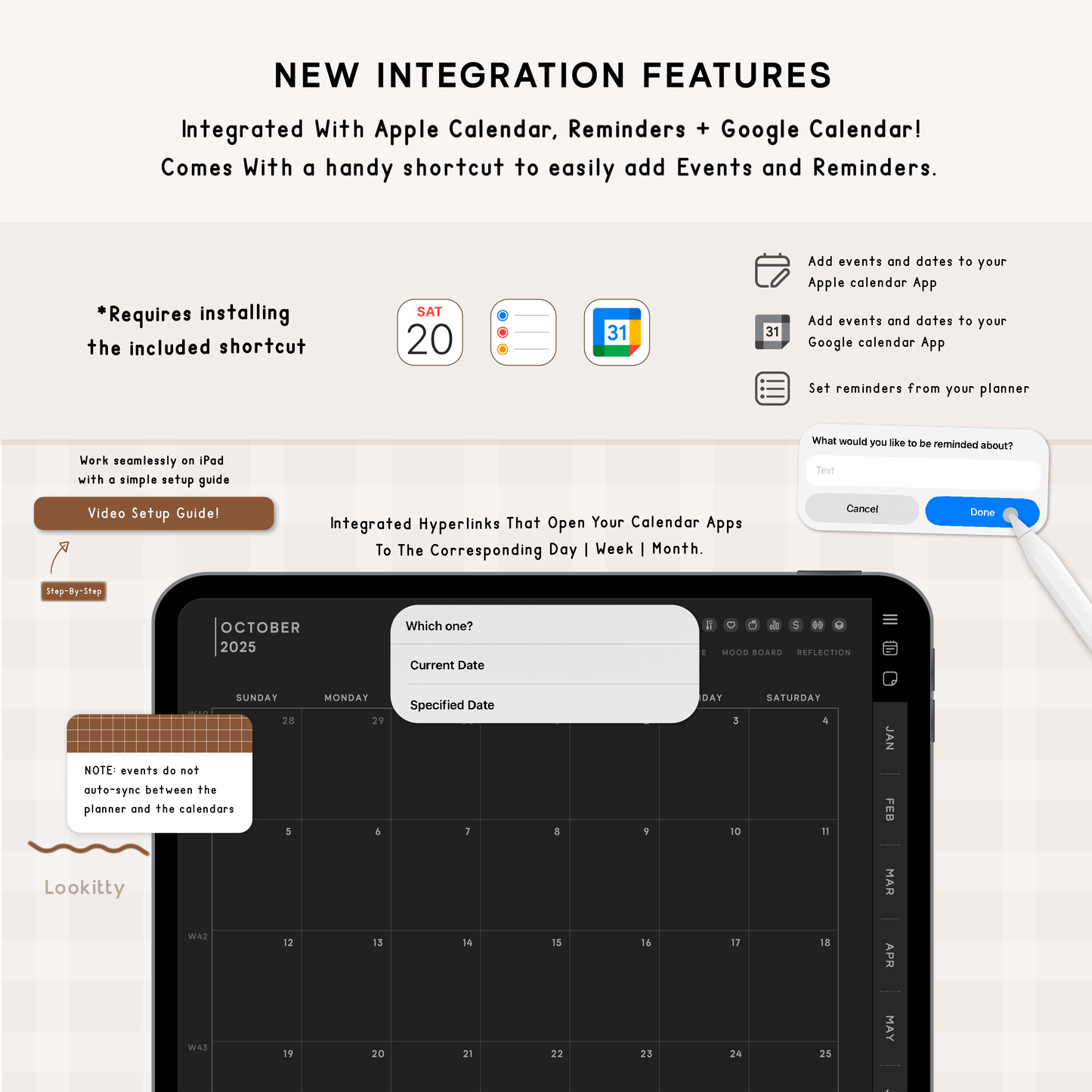 2025 Portrait Dark Digital Planner