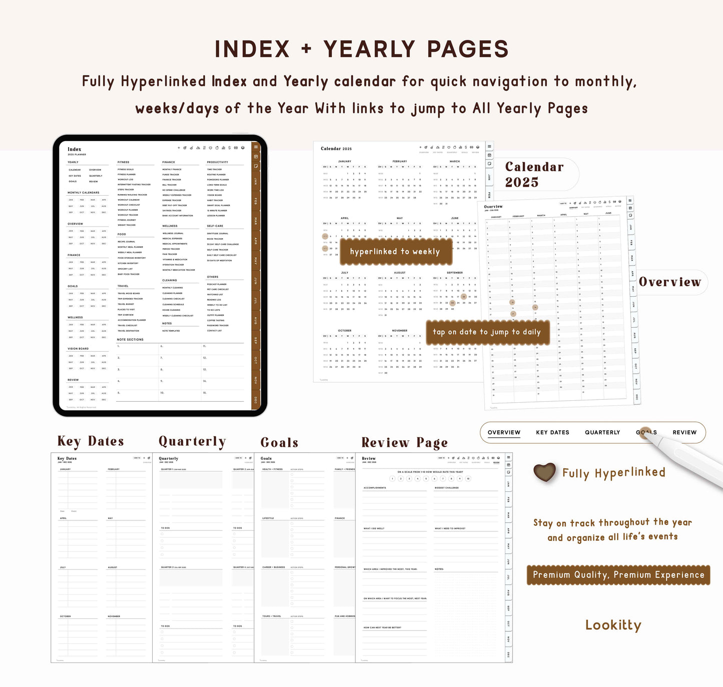 2025 2026 Portrait Digital Planner