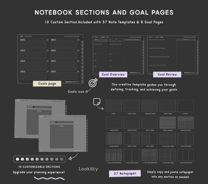 Dark Digital Planner 2025 2026 + Undated