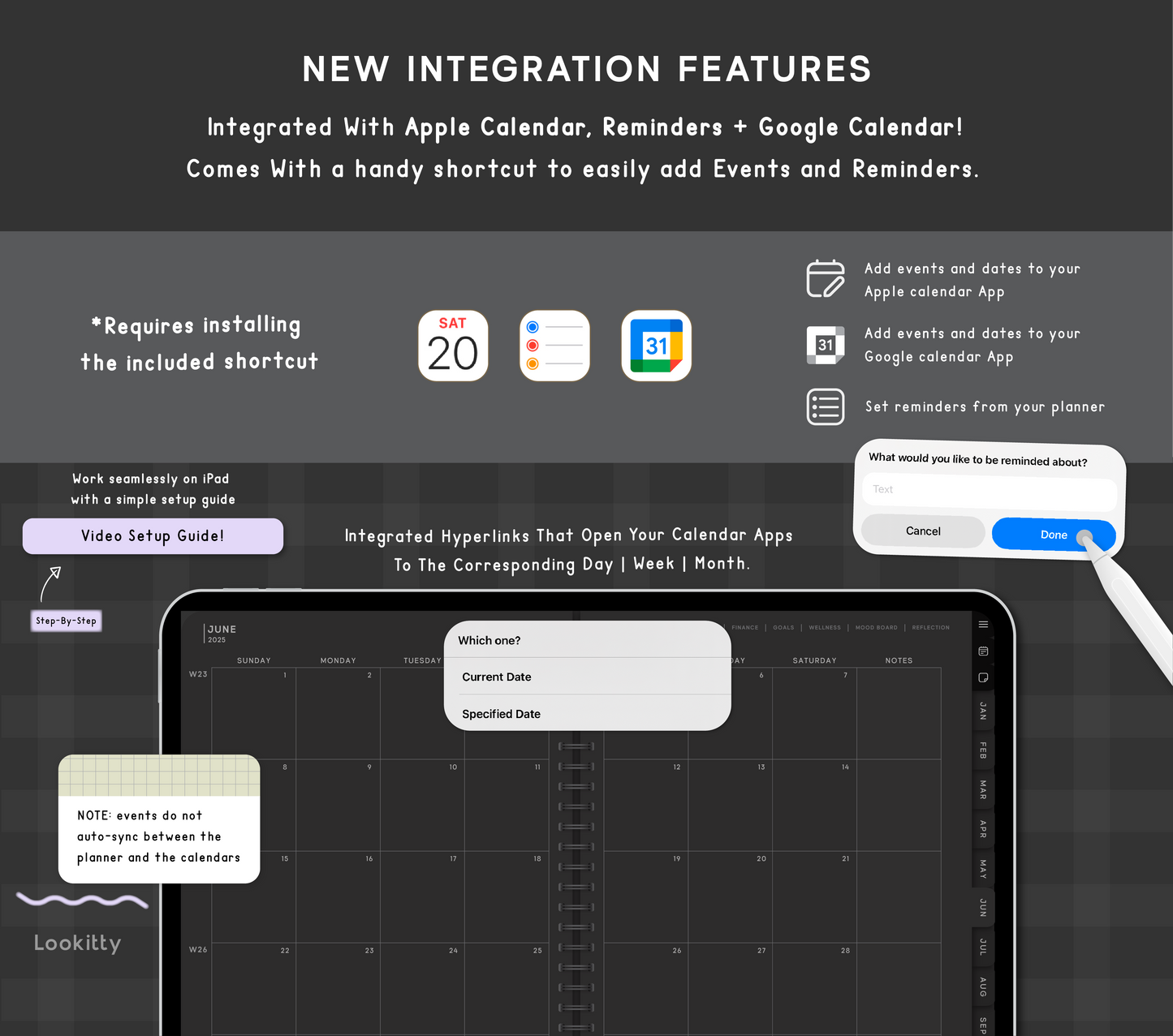 2025 Dark Digital Planner