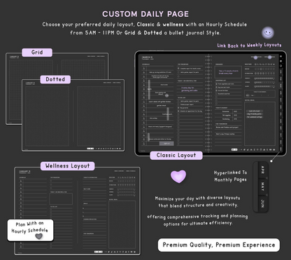 2025 Dark Digital Planner