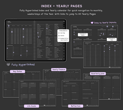 2025 Dark Digital Planner