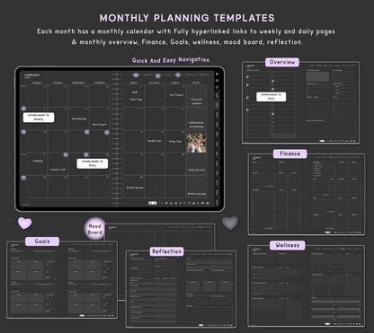 2025 Dark Digital Planner