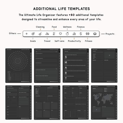 2025 Portrait Dark Digital Planner